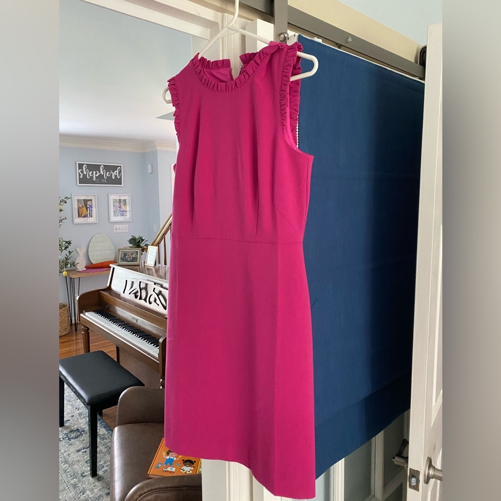 Jcrew fuchsia ponte shift dress size 4